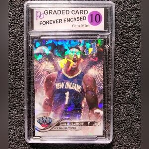 Zion Williamson #1 NBA Draft Pick Cracked Ice Basketball Card Rookie Card